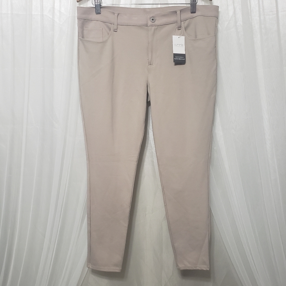 Yummie NWT Sz XL Dena Skimmer Ponte Pant Taupe